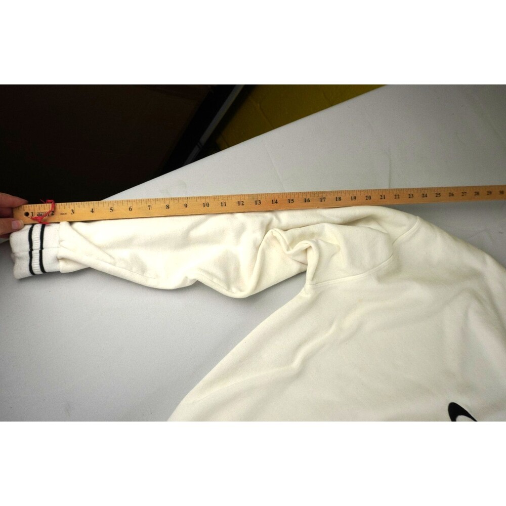 Nike Vintage Center Swoosh Logo Mens XXL White Ribbed Athletic Sweatshirt - Picture 8 of 9